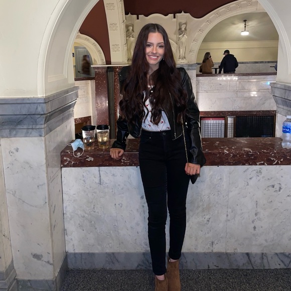 Cropped (read description) Leather Jacket - Picture 4 of 4